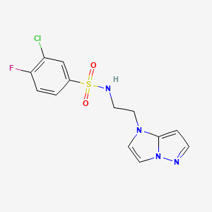 N-(2-(1H-imidazo[1,2-b]pyrazol-1-yl)ethyl)-3-chloro-4-fluorobenzenesulfonamide