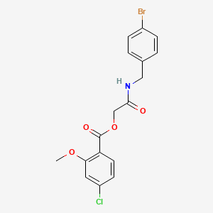 {[(4-Bromophenyl)methyl]carbamoyl}methyl 4-chloro-2-methoxybenzoate