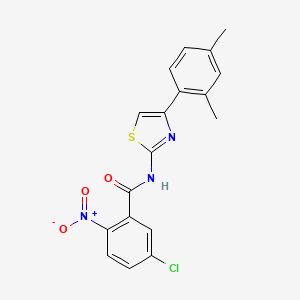 5-chloro-N-[4-(2,4-dimethylphenyl)-1,3-thiazol-2-yl]-2-nitrobenzamide