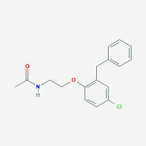 molecular formula C17H18ClNO2 B263162 N-[2-(2-benzyl-4-chlorophenoxy)ethyl]acetamide 