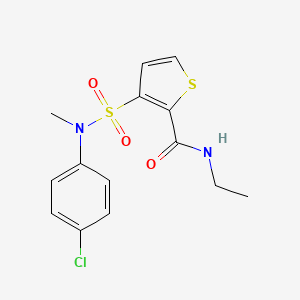 3-[(4-chlorophenyl)(methyl)sulfamoyl]-N-ethylthiophene-2-carboxamide