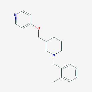 molecular formula C19H24N2O B2631629 4-[[1-[(2-Methylphenyl)methyl]piperidin-3-yl]methoxy]pyridine CAS No. 2379997-99-4