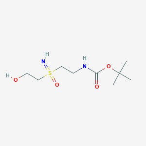 molecular formula C9H20N2O4S B2631632 叔丁基N-[2-(2-羟乙基磺酰亚胺基)乙基]氨基甲酸酯 CAS No. 2416234-34-7