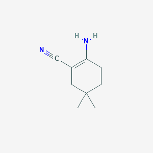 molecular formula C9H14N2 B2631635 2-Amino-5,5-dimethylcyclohexene-1-carbonitrile CAS No. 2241141-60-4