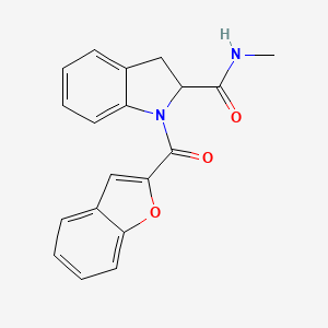 molecular formula C19H16N2O3 B2631638 1-(benzofuran-2-carbonyl)-N-methylindoline-2-carboxamide CAS No. 1103515-09-8