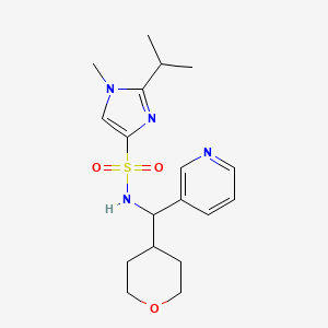 2-isopropyl-1-methyl-N-(pyridin-3-yl(tetrahydro-2H-pyran-4-yl)methyl)-1H-imidazole-4-sulfonamide