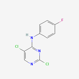 molecular formula C10H6Cl2FN3 B2631663 2,5-dichloro-N-(4-fluorophenyl)pyrimidin-4-amine CAS No. 280582-13-0