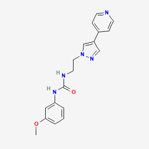 molecular formula C18H19N5O2 B2631664 1-(3-methoxyphenyl)-3-{2-[4-(pyridin-4-yl)-1H-pyrazol-1-yl]ethyl}urea CAS No. 2034323-18-5