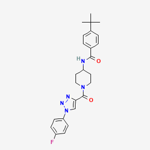 4-(tert-butyl)-N-(1-(1-(4-fluorophenyl)-1H-1,2,3-triazole-4-carbonyl)piperidin-4-yl)benzamide