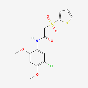 N-(5-chloro-2,4-dimethoxyphenyl)-2-(thiophen-2-ylsulfonyl)acetamide