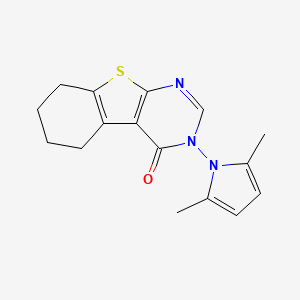 molecular formula C16H17N3OS B2631674 3-(2,5-Dimethylpyrrol-1-yl)-5,6,7,8-tetrahydro-[1]benzothiolo[2,3-d]pyrimidin-4-one CAS No. 305343-92-4