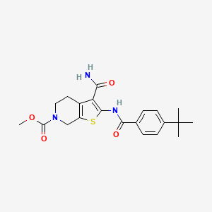 methyl 2-(4-(tert-butyl)benzamido)-3-carbamoyl-4,5-dihydrothieno[2,3-c]pyridine-6(7H)-carboxylate