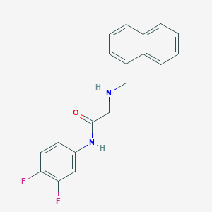 N-(3,4-difluorophenyl)-2-[(1-naphthylmethyl)amino]acetamide