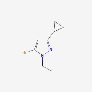 molecular formula C8H11BrN2 B2631685 5-Bromo-3-cyclopropyl-1-ethyl-1H-pyrazole CAS No. 1823383-07-8