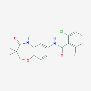 2-chloro-6-fluoro-N-(3,3,5-trimethyl-4-oxo-2,3,4,5-tetrahydrobenzo[b][1,4]oxazepin-7-yl)benzamide