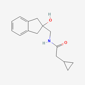 2-cyclopropyl-N-((2-hydroxy-2,3-dihydro-1H-inden-2-yl)methyl)acetamide
