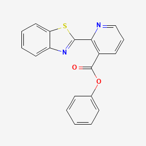 molecular formula C19H12N2O2S B2631689 Phenyl 2-(1,3-benzothiazol-2-yl)pyridine-3-carboxylate CAS No. 873857-08-0