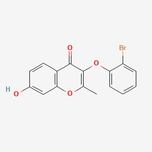 molecular formula C16H11BrO4 B2631692 3-(2-Bromophenoxy)-7-hydroxy-2-methylchromen-4-one CAS No. 302902-33-6