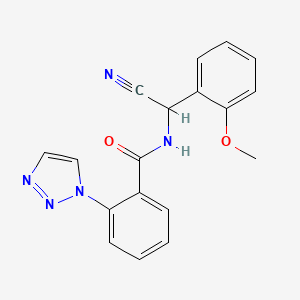 molecular formula C18H15N5O2 B2631693 N-[cyano(2-methoxyphenyl)methyl]-2-(1H-1,2,3-triazol-1-yl)benzamide CAS No. 1797353-93-5