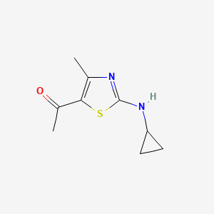 molecular formula C9H12N2OS B2631696 1-[2-(Cyclopropylamino)-4-methyl-1,3-thiazol-5-yl]ethanone CAS No. 866769-76-8