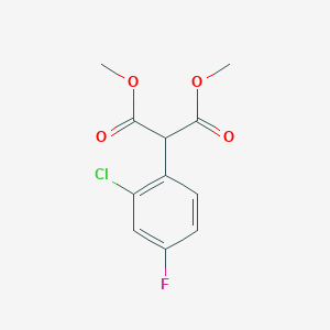 molecular formula C11H10ClFO4 B2631703 Dimethyl 2-chloro-4-fluorophenylmalonate CAS No. 855446-00-3
