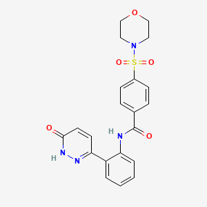 molecular formula C21H20N4O5S B2631711 4-(吗啉磺酰基)-N-(2-(6-氧代-1,6-二氢哒嗪-3-基)苯基)苯甲酰胺 CAS No. 1428347-88-9