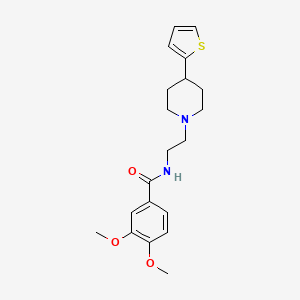 3,4-DIMETHOXY-N-{2-[4-(THIOPHEN-2-YL)PIPERIDIN-1-YL]ETHYL}BENZAMIDE