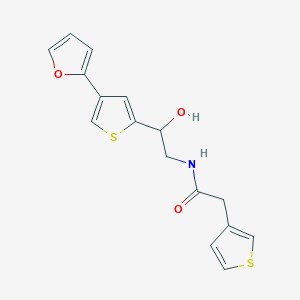 N-[2-[4-(Furan-2-yl)thiophen-2-yl]-2-hydroxyethyl]-2-thiophen-3-ylacetamide