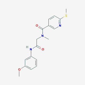 molecular formula C17H19N3O3S B2631721 N-(3-methoxyphenyl)-2-{N-methyl-1-[6-(methylsulfanyl)pyridin-3-yl]formamido}acetamide CAS No. 1311923-90-6