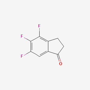molecular formula C9H5F3O B2631722 4,5,6-Trifluoroindan-1-one CAS No. 1260010-30-7