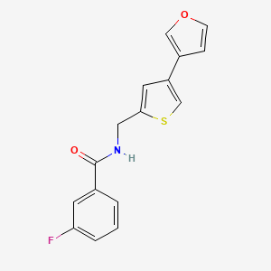 3-Fluoro-N-[[4-(furan-3-yl)thiophen-2-yl]methyl]benzamide