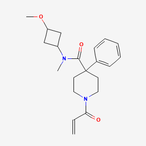 N-(3-Methoxycyclobutyl)-N-methyl-4-phenyl-1-prop-2-enoylpiperidine-4-carboxamide