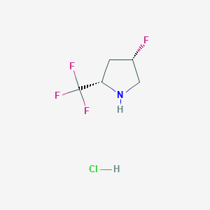 molecular formula C5H8ClF4N B2631727 (2S,4S)-4-Fluoro-2-(trifluoromethyl)pyrrolidine hydrochloride CAS No. 2171224-01-2