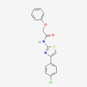 molecular formula C17H13ClN2O2S B2631730 N-[4-(4-chlorophenyl)-1,3-thiazol-2-yl]-2-phenoxyacetamide CAS No. 389080-67-5