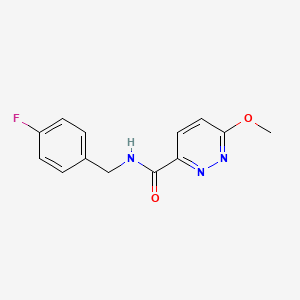 molecular formula C13H12FN3O2 B2631732 N-(4-fluorobenzyl)-6-methoxypyridazine-3-carboxamide CAS No. 1251565-59-9