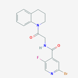 2-bromo-5-fluoro-N-[2-oxo-2-(1,2,3,4-tetrahydroquinolin-1-yl)ethyl]pyridine-4-carboxamide