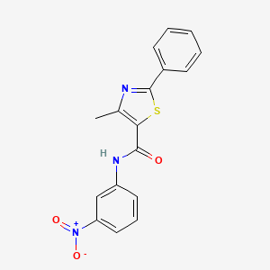 molecular formula C17H13N3O3S B2631738 4-methyl-N-(3-nitrophenyl)-2-phenyl-1,3-thiazole-5-carboxamide CAS No. 477488-99-6