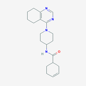 N-[1-(5,6,7,8-tetrahydroquinazolin-4-yl)piperidin-4-yl]cyclohex-3-ene-1-carboxamide