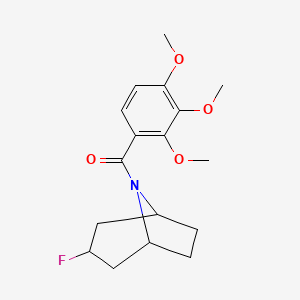 molecular formula C17H22FNO4 B2631744 (3-Fluoro-8-azabicyclo[3.2.1]octan-8-yl)-(2,3,4-trimethoxyphenyl)methanone CAS No. 2320573-81-5