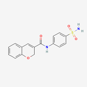molecular formula C16H14N2O4S B2631746 N-(4-磺酰胺基苯基)-2H-色烯-3-甲酰胺 CAS No. 887346-09-0