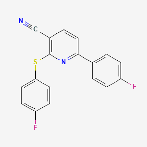 6-(4-Fluorophenyl)-2-[(4-fluorophenyl)sulfanyl]nicotinonitrile