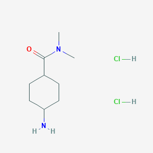 molecular formula C9H20Cl2N2O B2631748 4-氨基-N,N-二甲基环己烷-1-甲酰胺;二盐酸盐 CAS No. 2378502-22-6