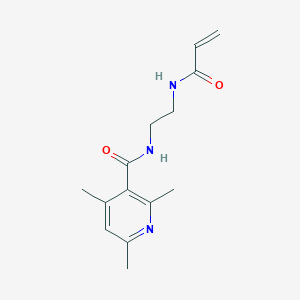 molecular formula C14H19N3O2 B2631749 2,4,6-Trimethyl-N-[2-(prop-2-enoylamino)ethyl]pyridine-3-carboxamide CAS No. 2361682-80-4
