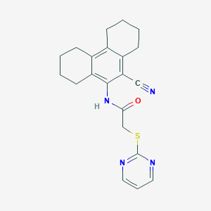 N~1~-(10-cyano-1,2,3,4,5,6,7,8-octahydro-9-phenanthrenyl)-2-(2-pyrimidinylsulfanyl)acetamide