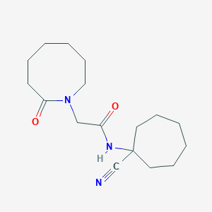 N-(1-cyanocycloheptyl)-2-(2-oxoazocan-1-yl)acetamide