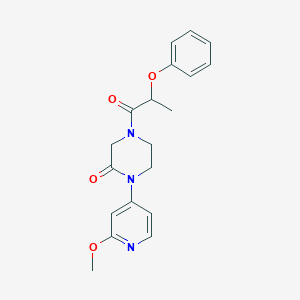 molecular formula C19H21N3O4 B2631758 1-(2-Methoxypyridin-4-yl)-4-(2-phenoxypropanoyl)piperazin-2-one CAS No. 2380084-27-3
