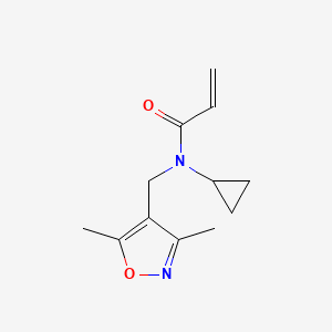 N-Cyclopropyl-N-[(3,5-dimethyl-1,2-oxazol-4-yl)methyl]prop-2-enamide