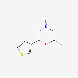 molecular formula C9H13NOS B2631766 2-Methyl-6-(thiophen-3-yl)morpholine CAS No. 1249332-11-3