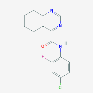 molecular formula C15H13ClFN3O B2631767 N-(4-Chloro-2-fluorophenyl)-5,6,7,8-tetrahydroquinazoline-4-carboxamide CAS No. 2415554-46-8