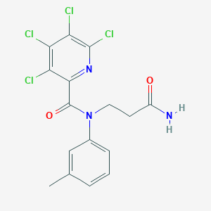 3-[N-(3-methylphenyl)-1-(3,4,5,6-tetrachloropyridin-2-yl)formamido]propanamide